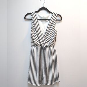 Anthropology Stripped Flowy Dress Pink Owl